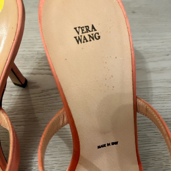 Vera Wang Coral Satin Embellished Heeled Sandals Size 5 Made in Italy - Picture 12 of 12